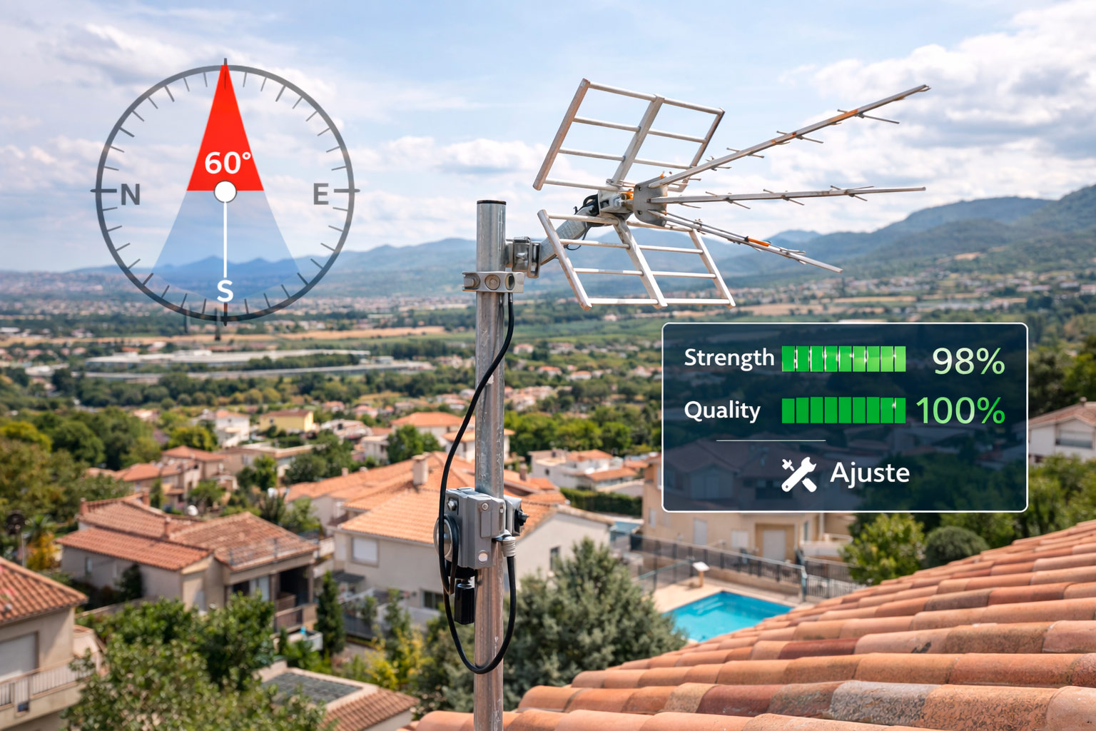 Antena parabólica en Castellón